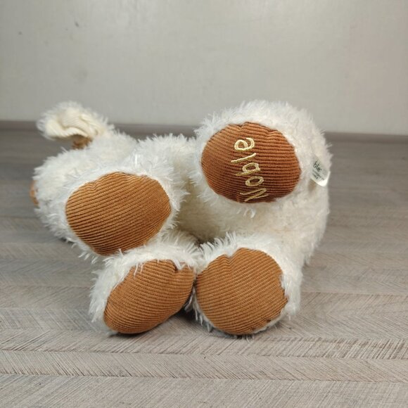 Barnes & Noble Exclusive Noble Plush Dog Toy 12" White Brown Fluffy Puppy - Picture 8 of 8